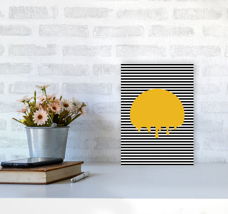 The Melting Sun Art Print by Jason Stanley A4 Black Frame