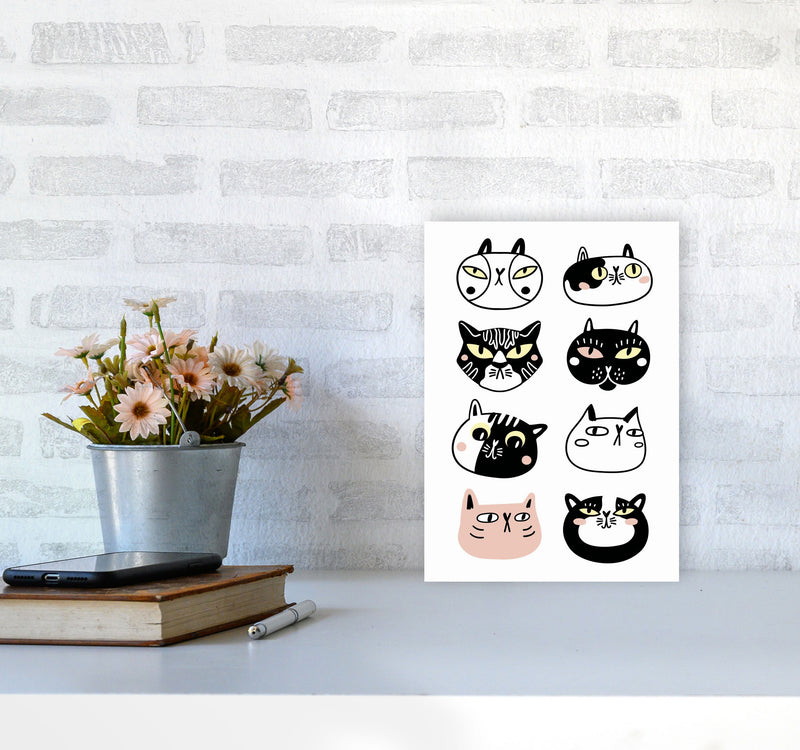 Crazy Cat Lady Art Print by Jason Stanley A4 Black Frame