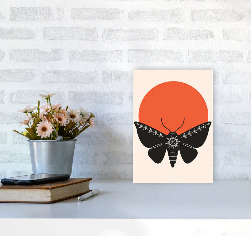Sunshine Moth Art Print by Jason Stanley A4 Black Frame