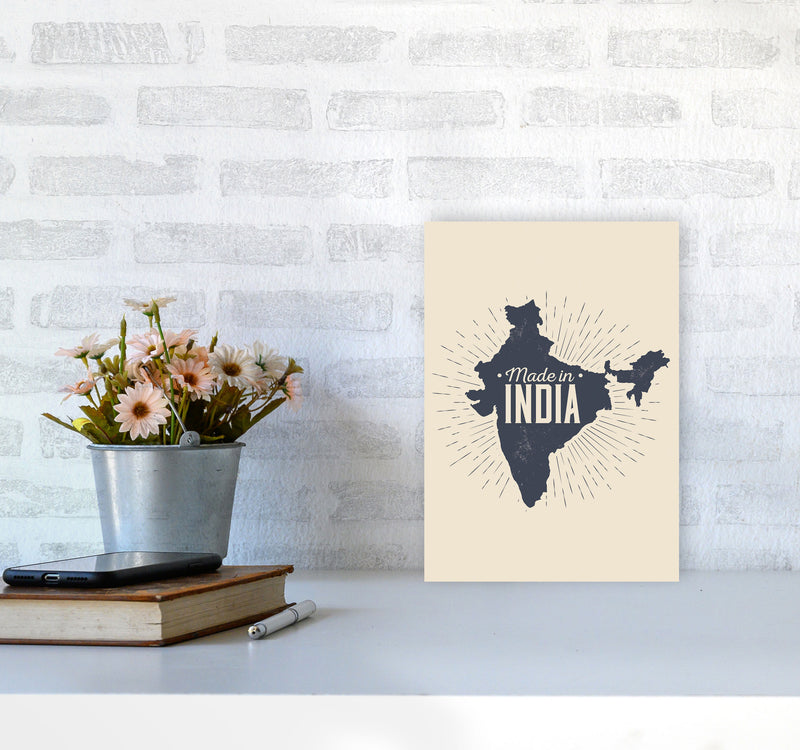 Made In India Art Print by Jason Stanley A4 Black Frame