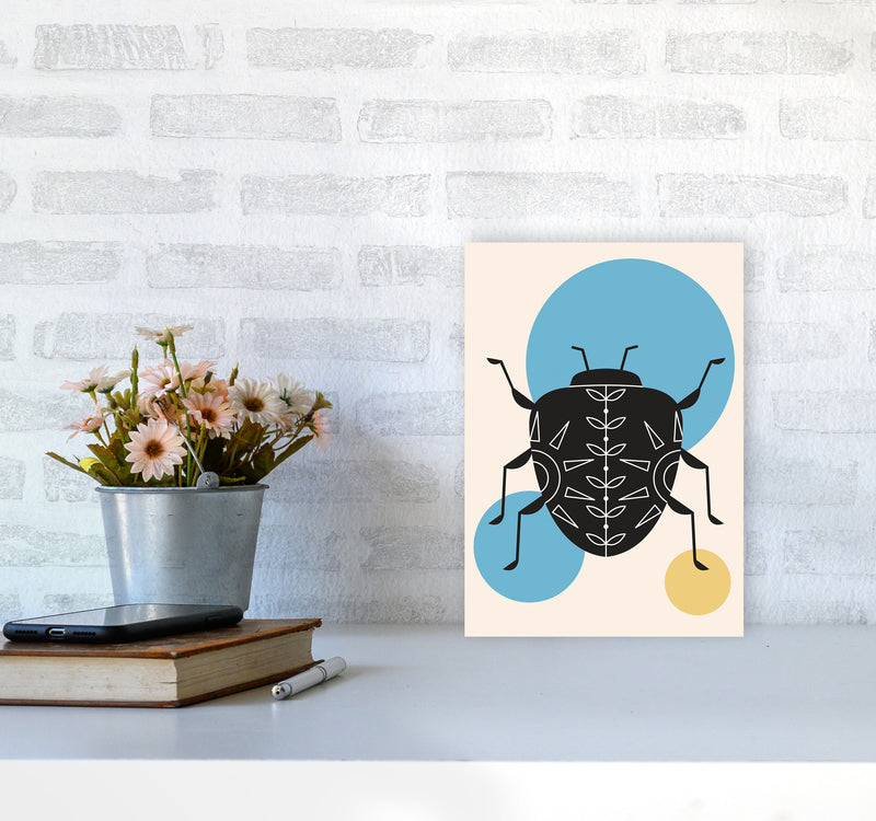 Lonely Beetle Art Print by Jason Stanley A4 Black Frame