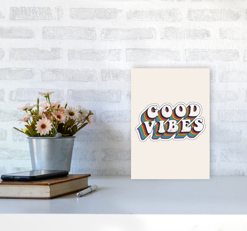 Good Vibes!! Art Print by Jason Stanley A4 Black Frame