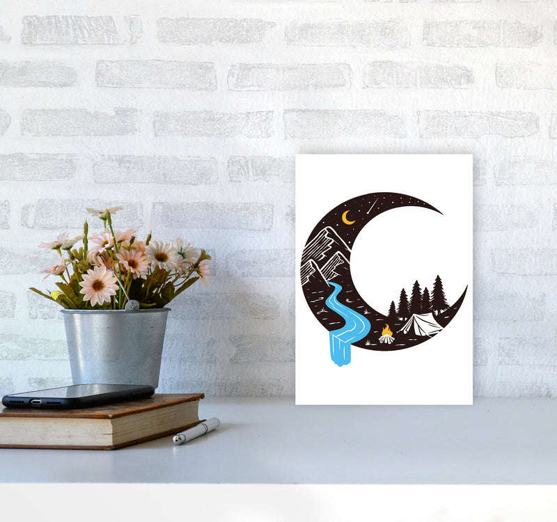 Moon River Art Print by Jason Stanley A4 Black Frame