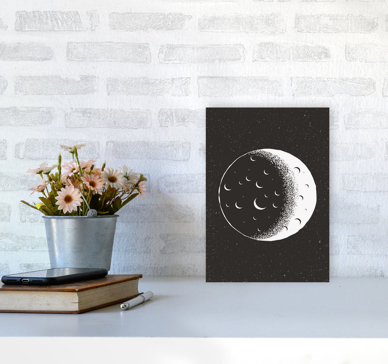 Moon Vibes Art Print by Jason Stanley A4 Black Frame