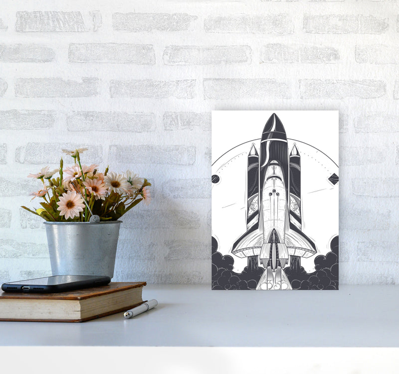 Blastoff! Art Print by Jason Stanley A4 Black Frame