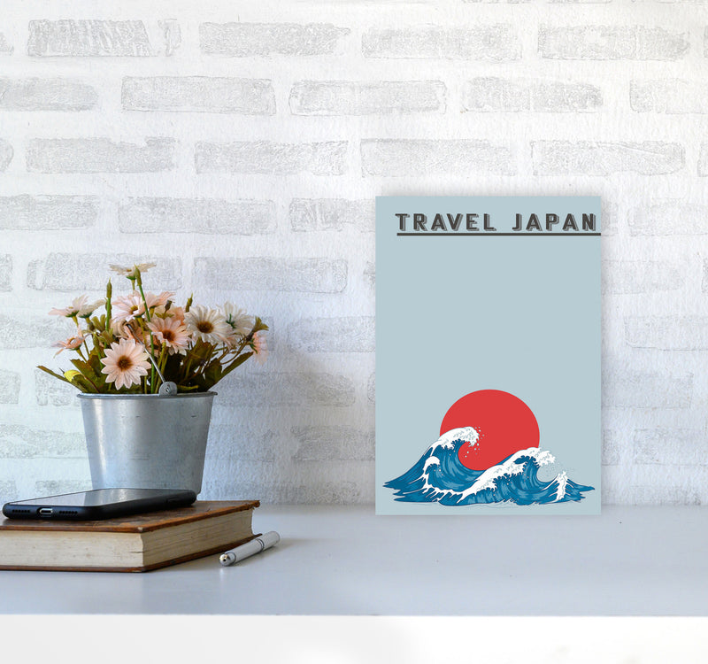 Japanese Waves Art Print by Jason Stanley A4 Black Frame