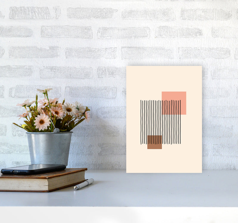 Geometric Abstract Shapes IIII Art Print by Jason Stanley A4 Black Frame