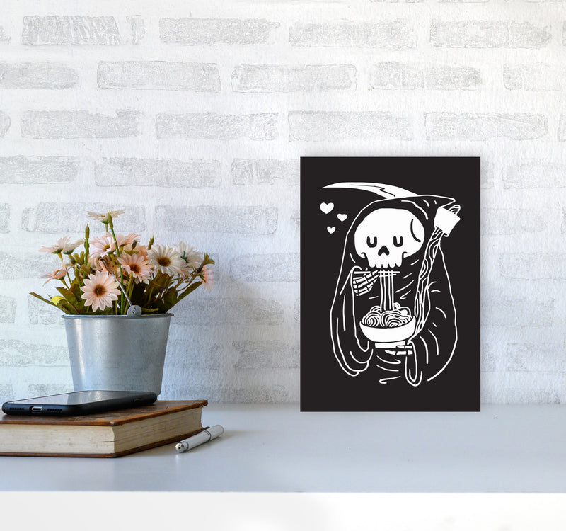 But First...Noodles Art Print by Jason Stanley A4 Black Frame