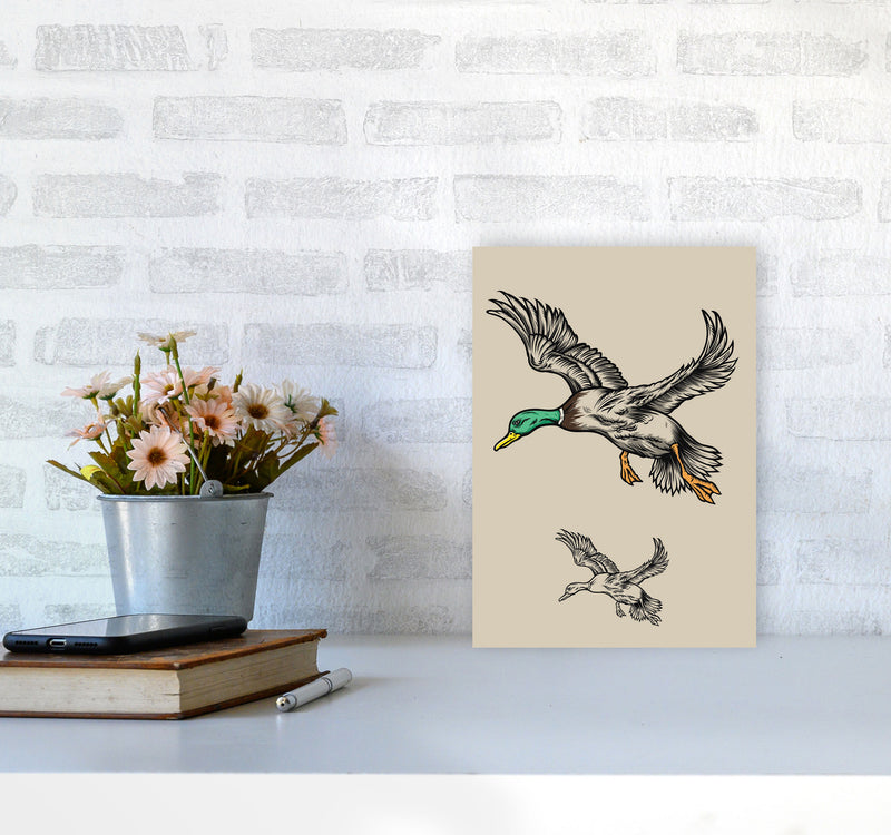 Flying Ducks Art Print by Jason Stanley A4 Black Frame