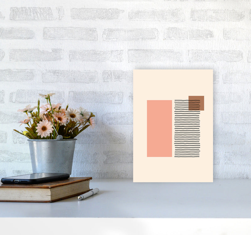 Geometric Abstract Shapes II Art Print by Jason Stanley A4 Black Frame