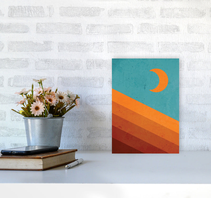 Abstract Mountain Sunrise III Art Print by Jason Stanley A4 Black Frame