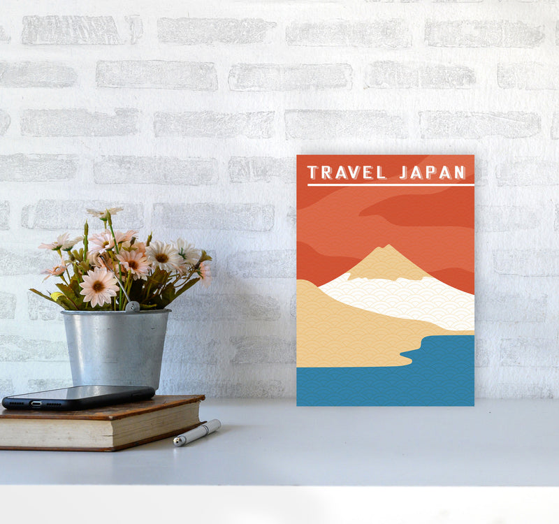 Traval Japan Minimilism II Art Print by Jason Stanley A4 Black Frame
