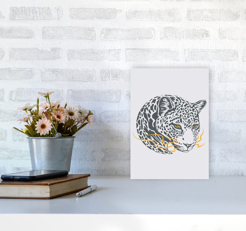 Wise Leopard Art Print by Jason Stanley A4 Black Frame