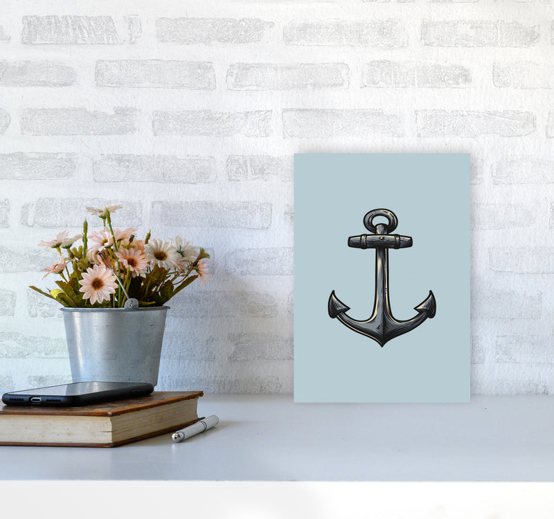 Ship's Anchor Art Print by Jason Stanley A4 Black Frame