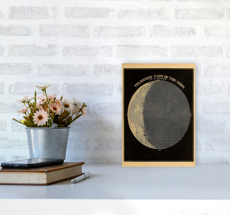 Telescopic View Of The Moon Art Print by Jason Stanley A4 Black Frame