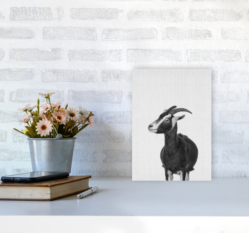 This Goat Takes The Cake Art Print by Jason Stanley A4 Black Frame