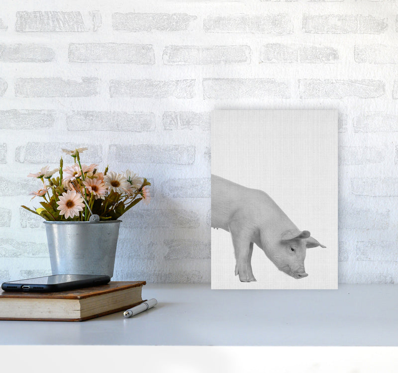 The Cleanest Pig Art Print by Jason Stanley A4 Black Frame