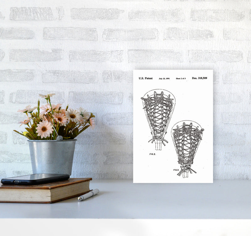 Lacross Stick Patent Art Print by Jason Stanley A4 Black Frame