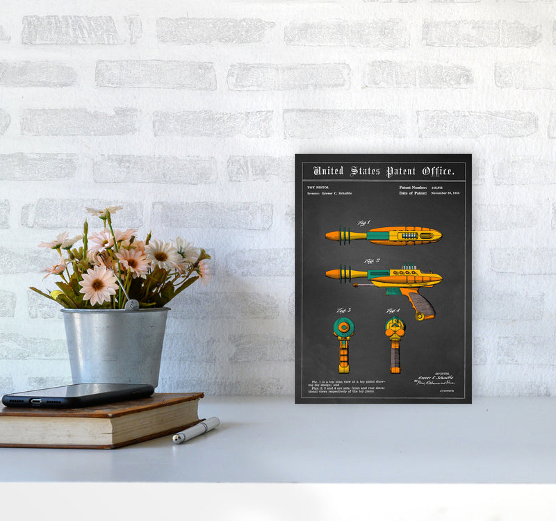 Raygun Art Print by Jason Stanley A4 Black Frame