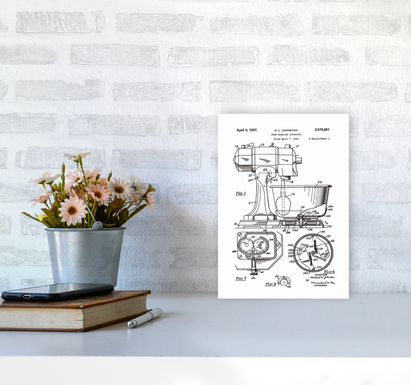 Mixer Patent Art Print by Jason Stanley A4 Black Frame