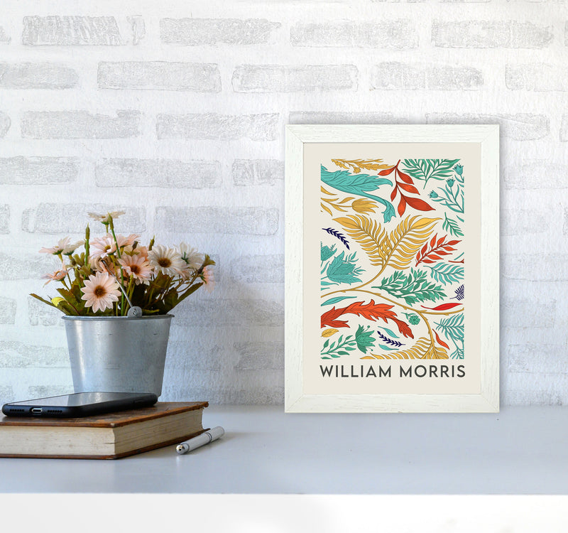 William Morris- Vibrant Wild Flowers Art Print by Jason Stanley A4 Oak Frame