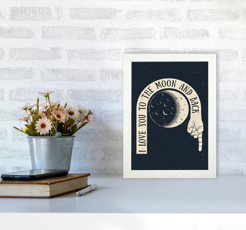 I Love You To The Moon And Back Art Print by Jason Stanley A4 Oak Frame