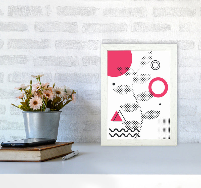 Abstract Halftone Shapes 1 Art Print by Jason Stanley A4 Oak Frame