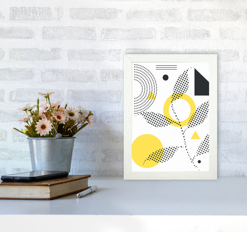 Abstract Halftone Shapes 2 Art Print by Jason Stanley A4 Oak Frame