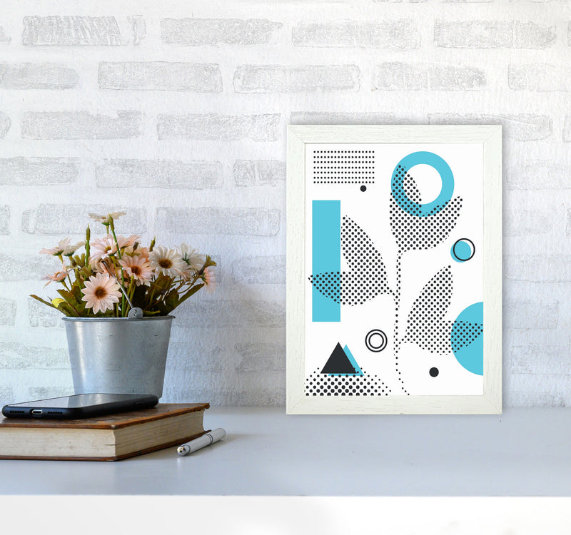 Abstract Halftone Shapes 3 Art Print by Jason Stanley A4 Oak Frame