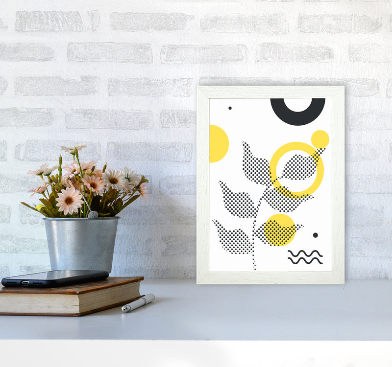 Abstract Halftone Shapes 4 Art Print by Jason Stanley A4 Oak Frame