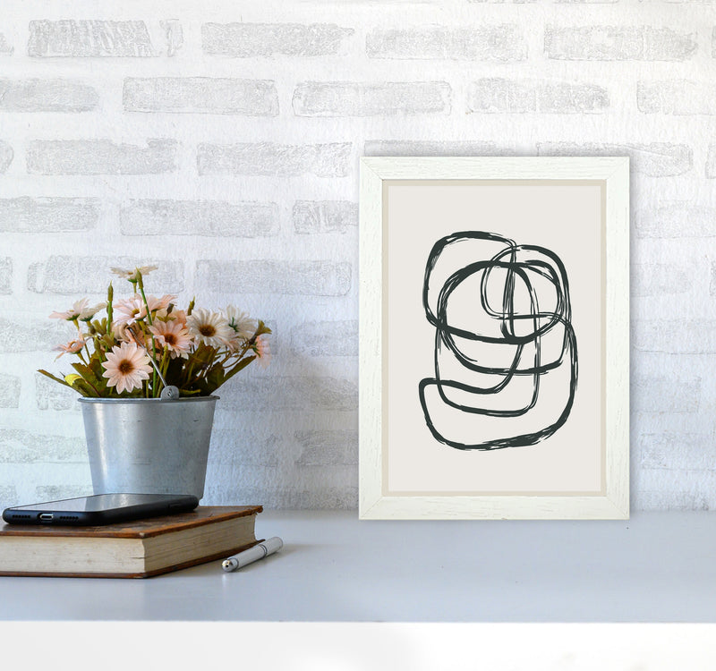 Modern Abstract Shapes 2 Art Print by Jason Stanley A4 Oak Frame