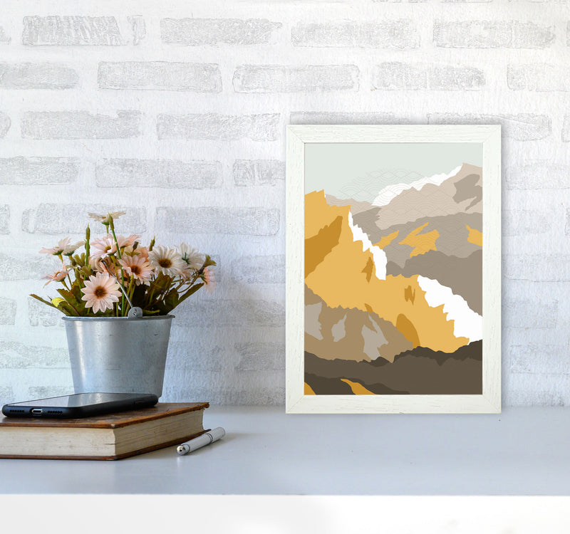 Japanese Mountain Scene Art Print by Jason Stanley A4 Oak Frame