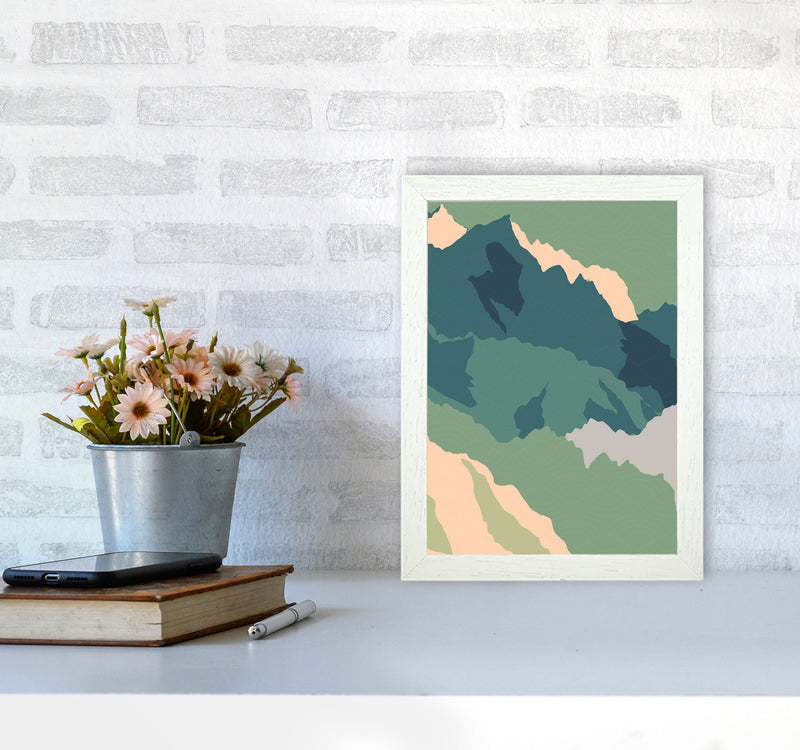 Japanese Mountain Range Art Print by Jason Stanley A4 Oak Frame