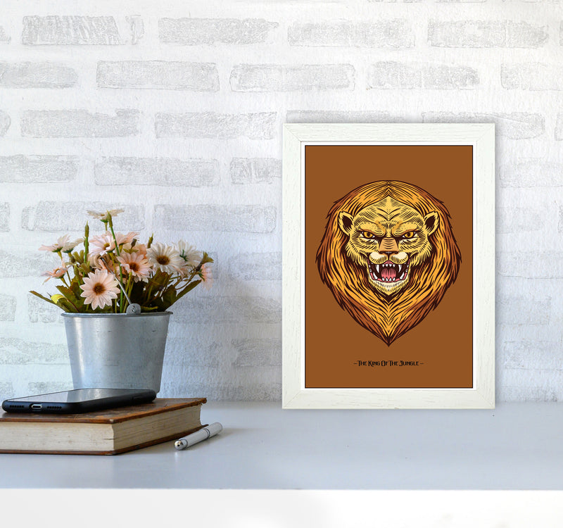The King Of The Jungle Art Print by Jason Stanley A4 Oak Frame