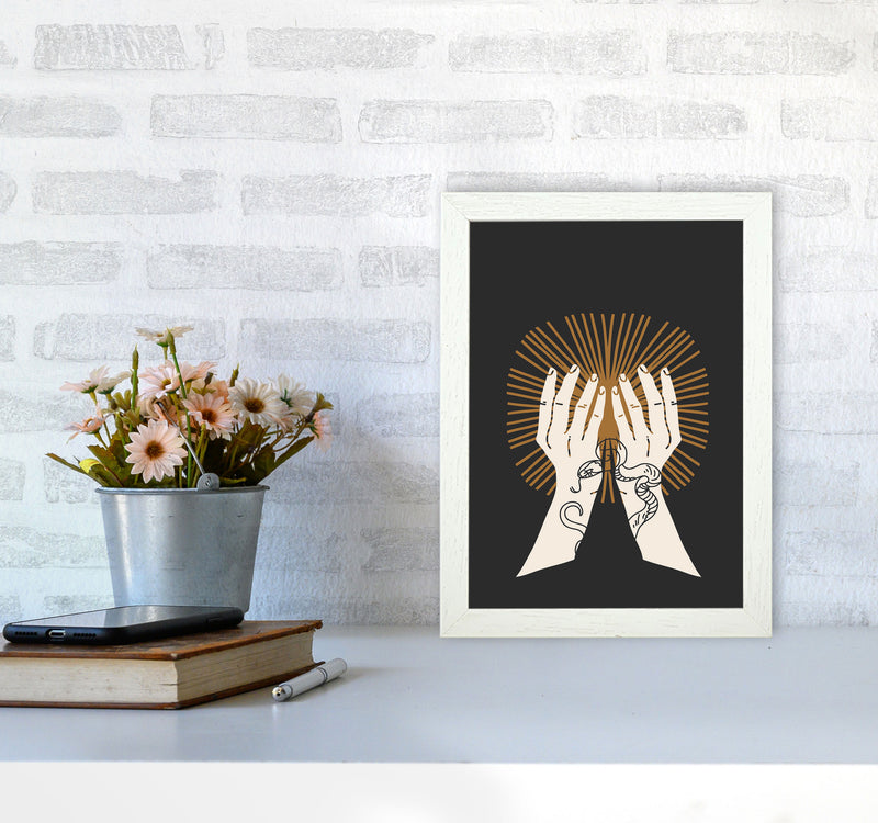 Hand Drawn Spiritual Art Print by Jason Stanley A4 Oak Frame