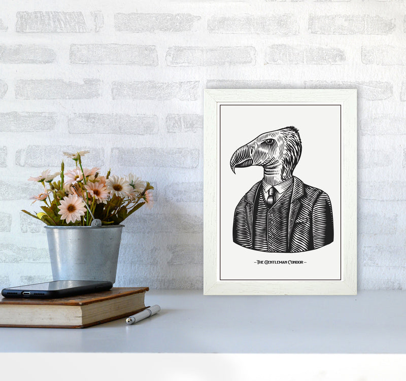 The Gentleman Condor Art Print by Jason Stanley A4 Oak Frame