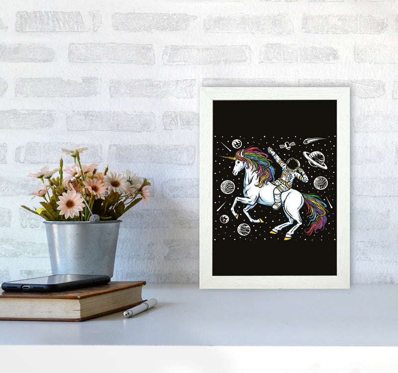 The Galictic Unicorn Art Print by Jason Stanley A4 Oak Frame