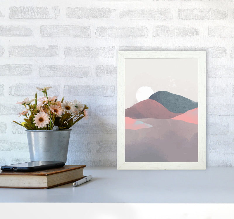 Minimal Landscape 3 Art Print by Jason Stanley A4 Oak Frame
