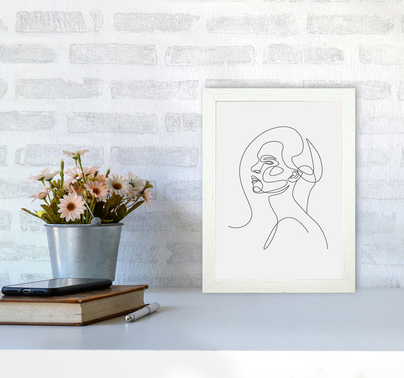 Woman Line Drawing Art Print by Jason Stanley A4 Oak Frame