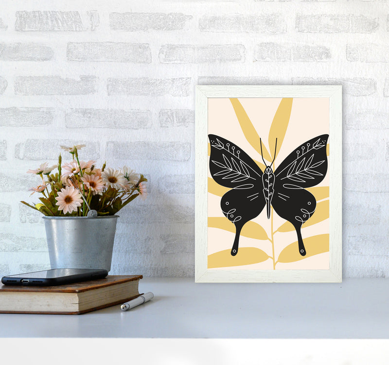 Abstract Butterfly Art Print by Jason Stanley A4 Oak Frame