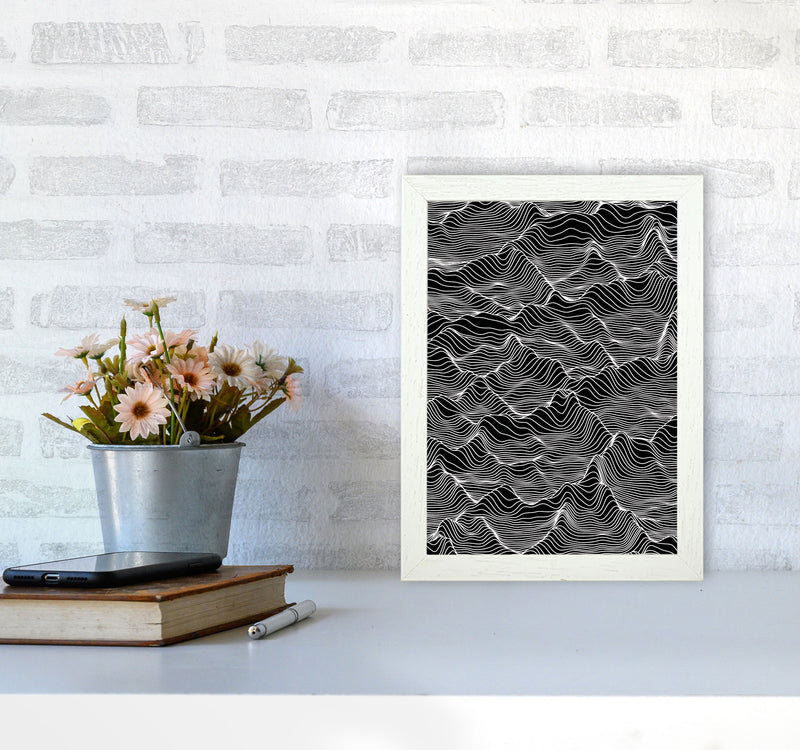 Abstract Mountains Art Print by Jason Stanley A4 Oak Frame