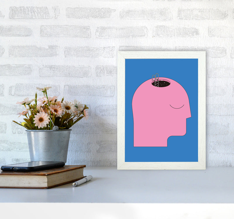 Keep An Open Mind Art Print by Jason Stanley A4 Oak Frame