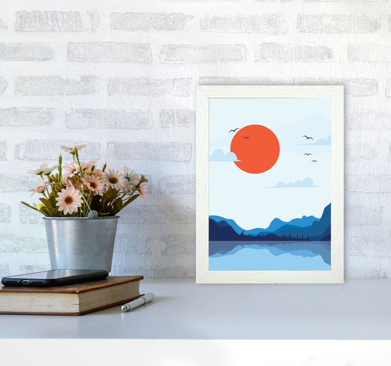 Japanese Sunset Art Print by Jason Stanley A4 Oak Frame