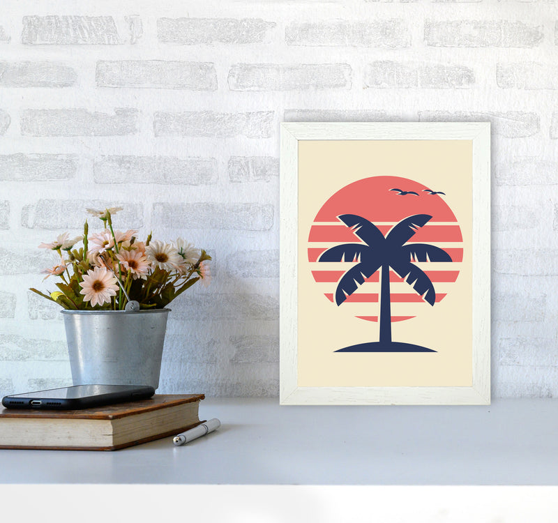 Palm Tree Vibes Art Print by Jason Stanley A4 Oak Frame