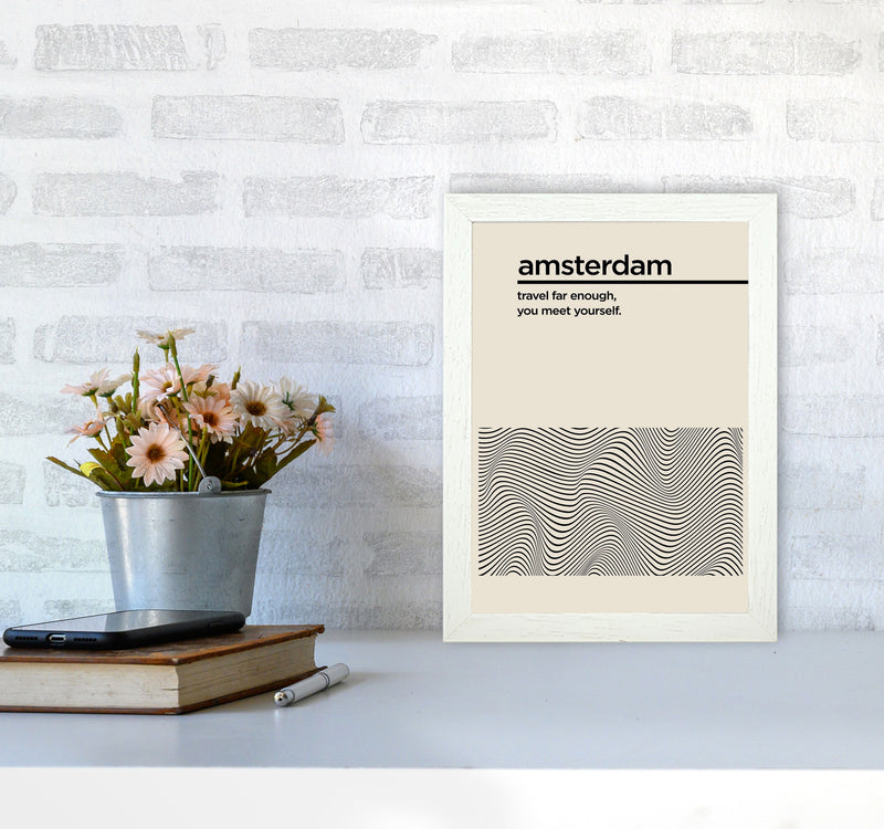 Amsterdam Travel Art Print by Jason Stanley A4 Oak Frame