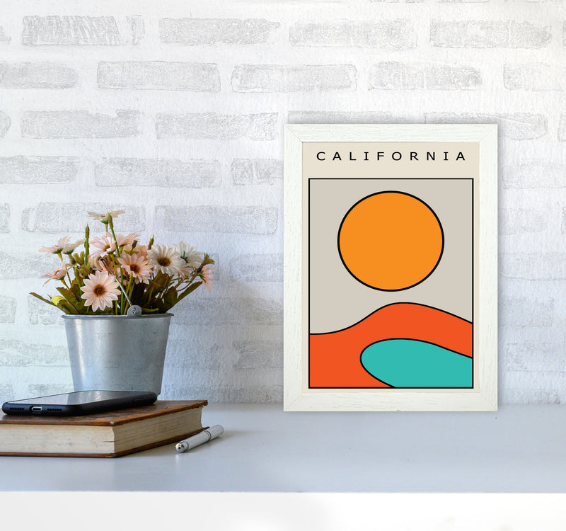 California Vibe Art Print by Jason Stanley A4 Oak Frame