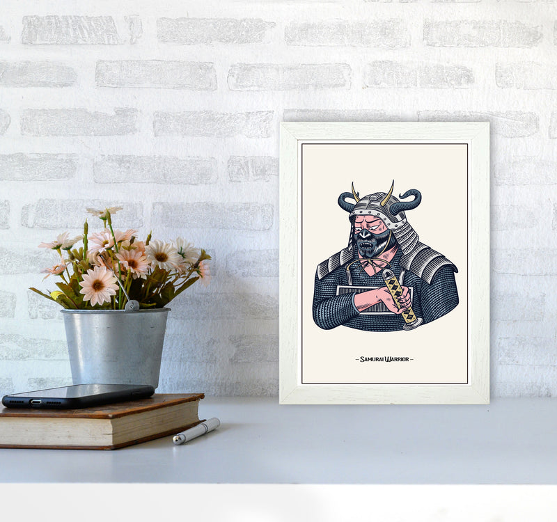 Samurai Warrior Art Print by Jason Stanley A4 Oak Frame