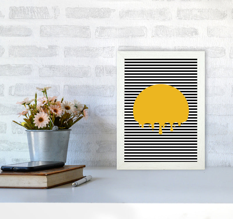The Melting Sun Art Print by Jason Stanley A4 Oak Frame