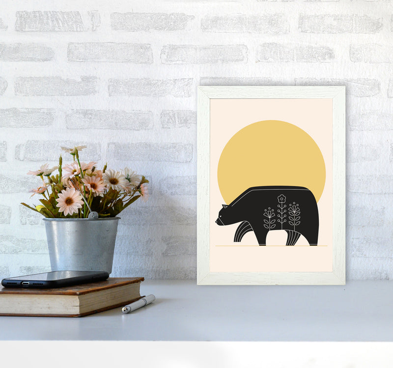 Sunny Day Bear Art Print by Jason Stanley A4 Oak Frame