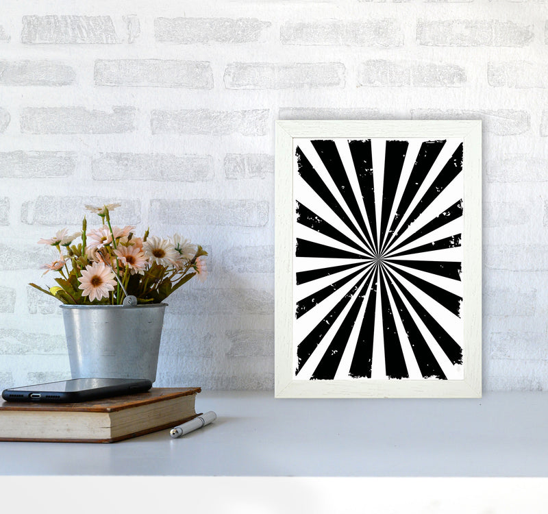 Black Sun Rays Art Print by Jason Stanley A4 Oak Frame